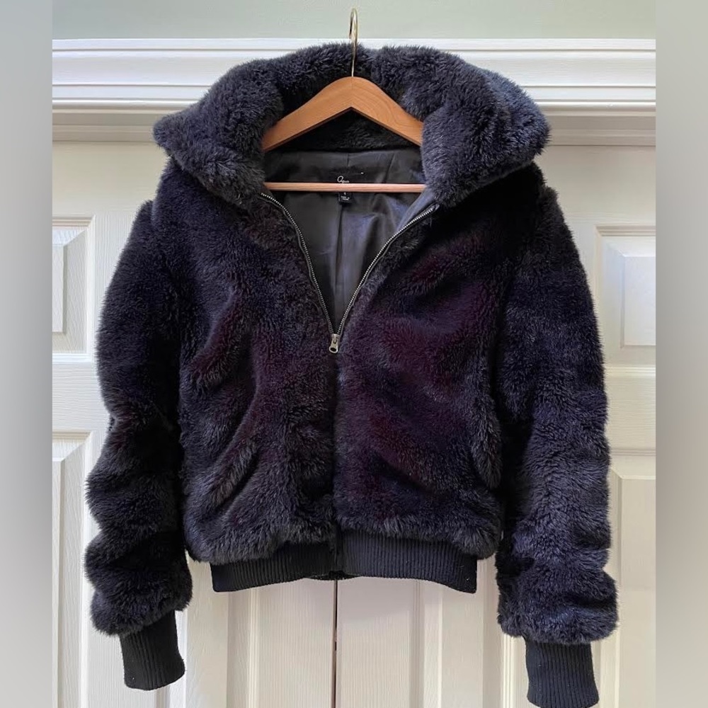 Aqua Faux Fur Jacket